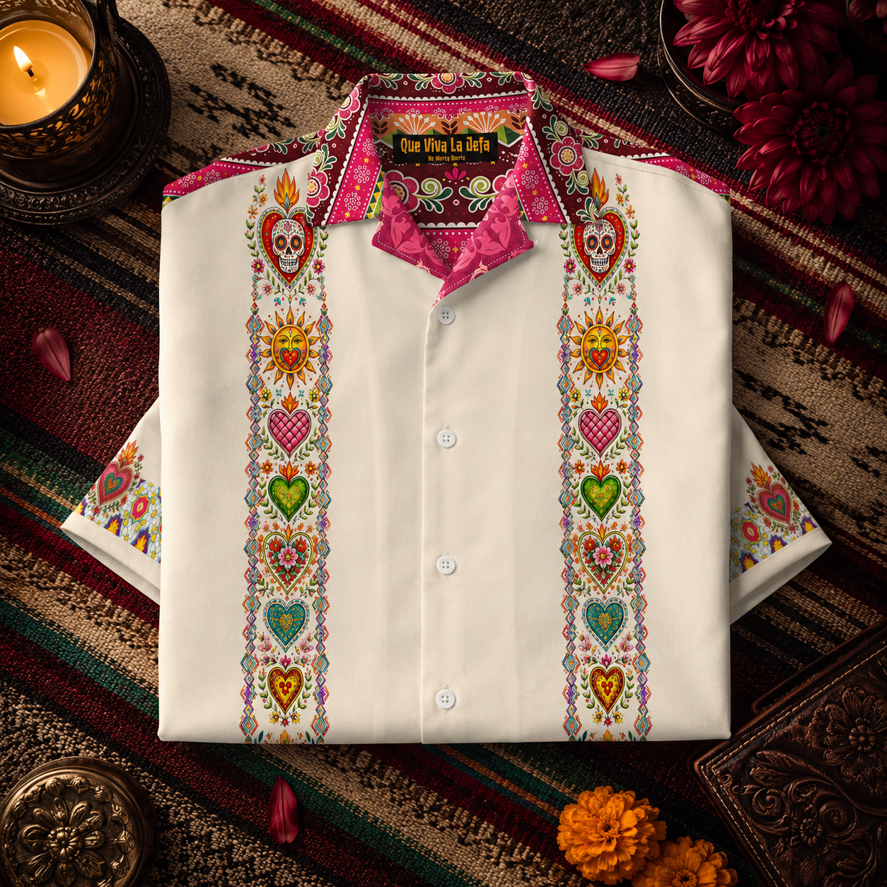 Corazones de Milagro Guayabera
