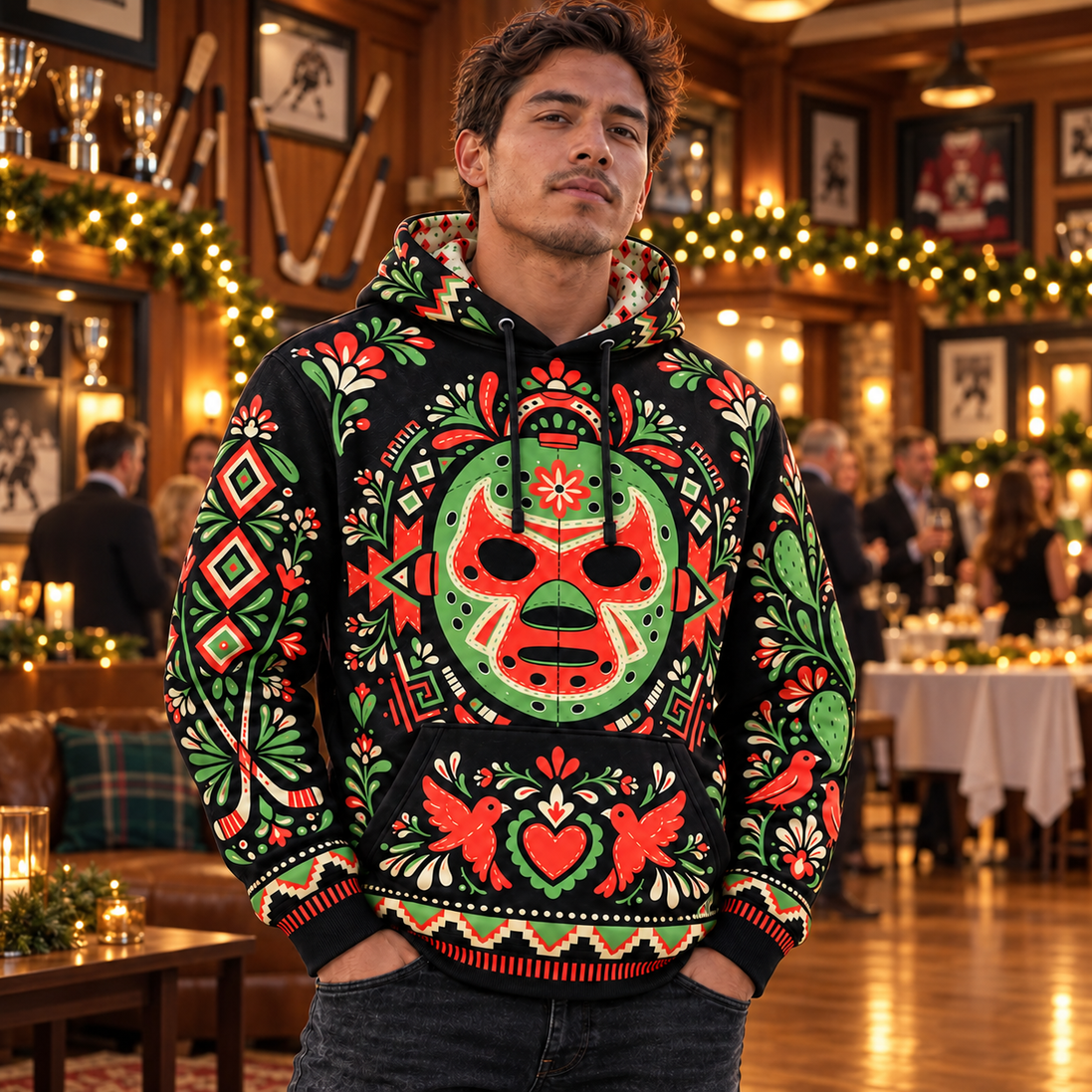 Corona de Hielo – Folk Hockey Spirit Hoodie