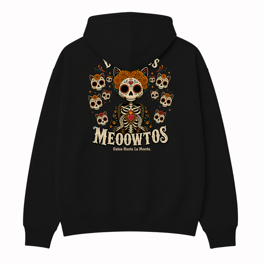 Dia De Los Meowtos Gatos Hoodie