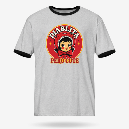 Diablita Pero Cute Ringer Tee