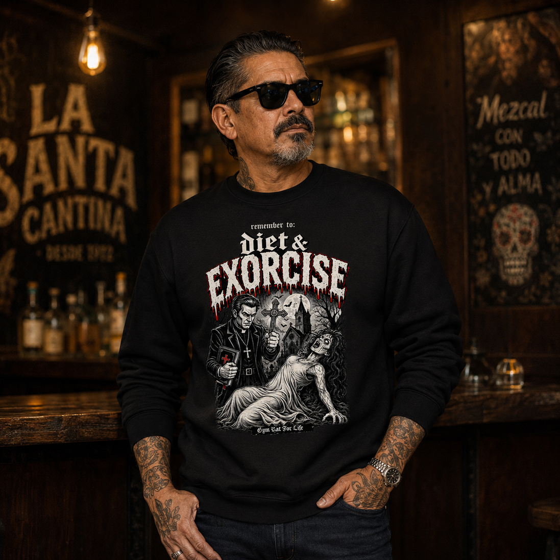 Diet & Exorcise Gym Bat Sweater
