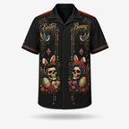 Easter Calavera Bunny Guayabera