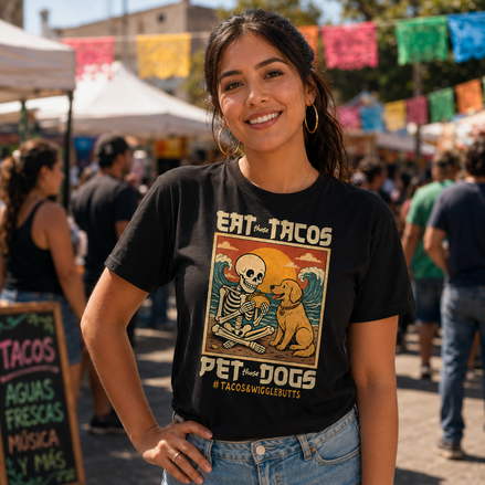 Eat Tacos Pet Dogs Kawaii T Shirt