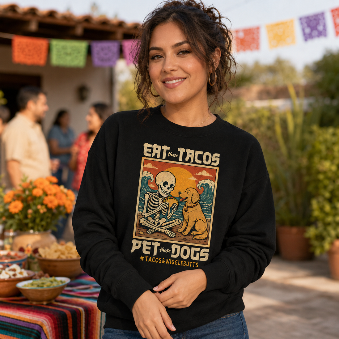 Eat Tacos Pet Dogs Kawaii Sweater