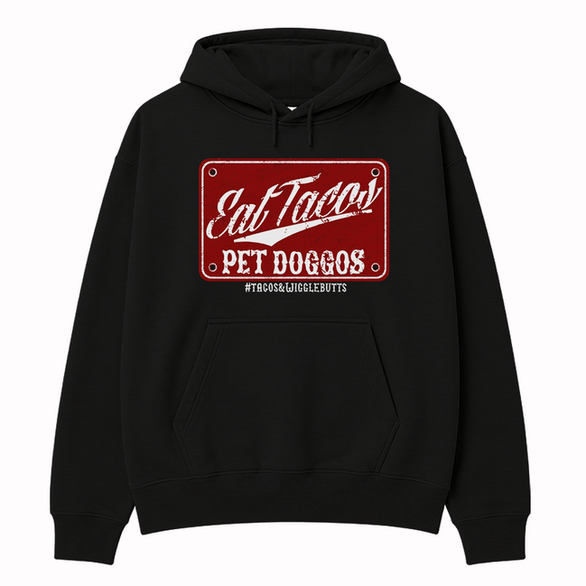 Eat Tacos Pet Dogs Old School Hoodie