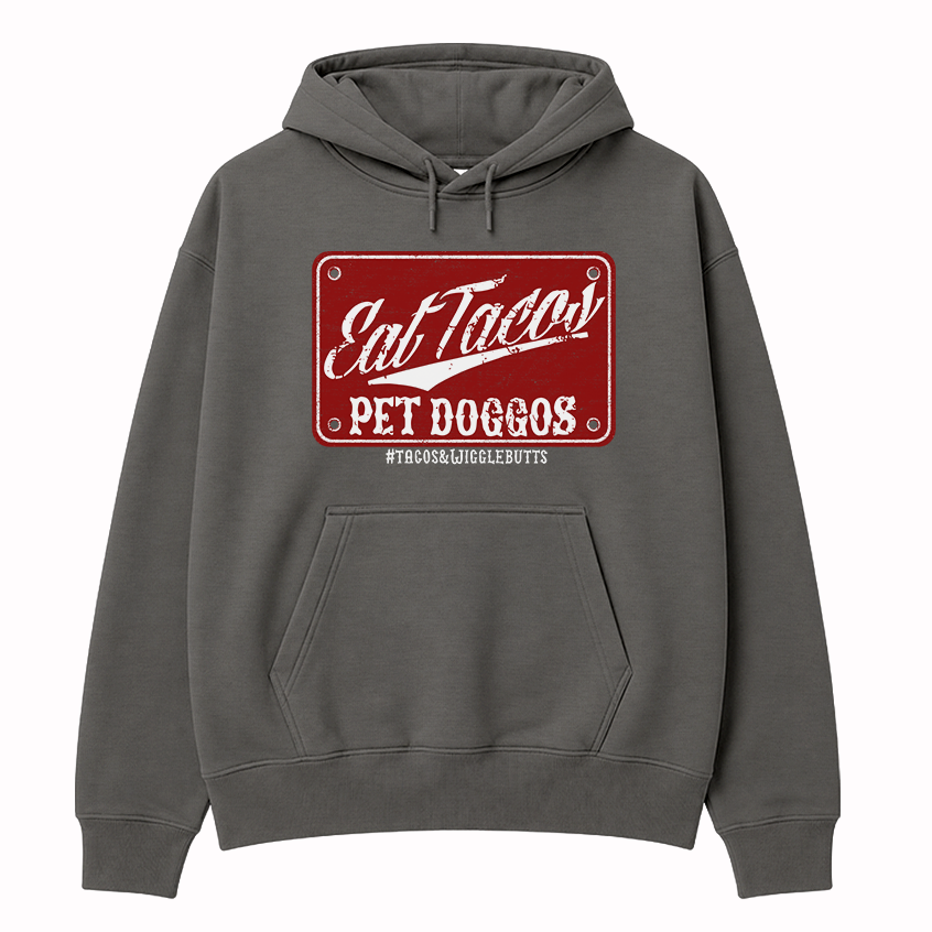 Eat Tacos Pet Dogs Old School Hoodie