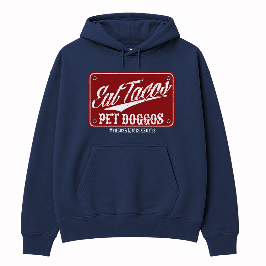 Eat Tacos Pet Dogs Old School Hoodie