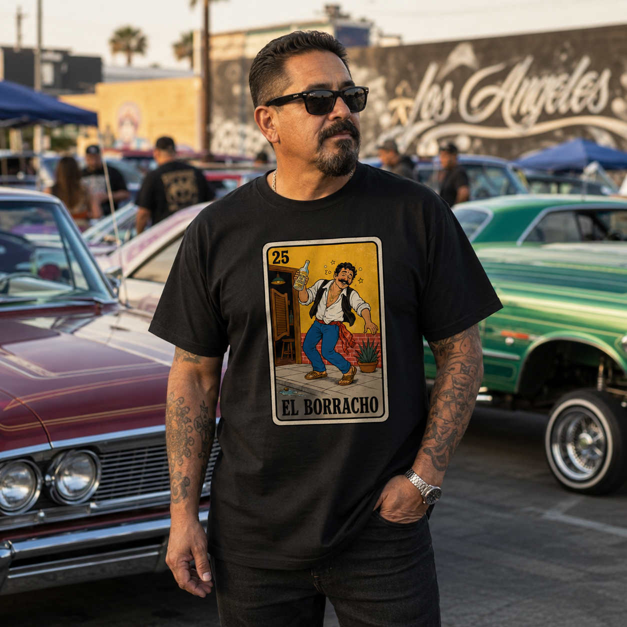 El Borracho Mexican Loteria T Shirt