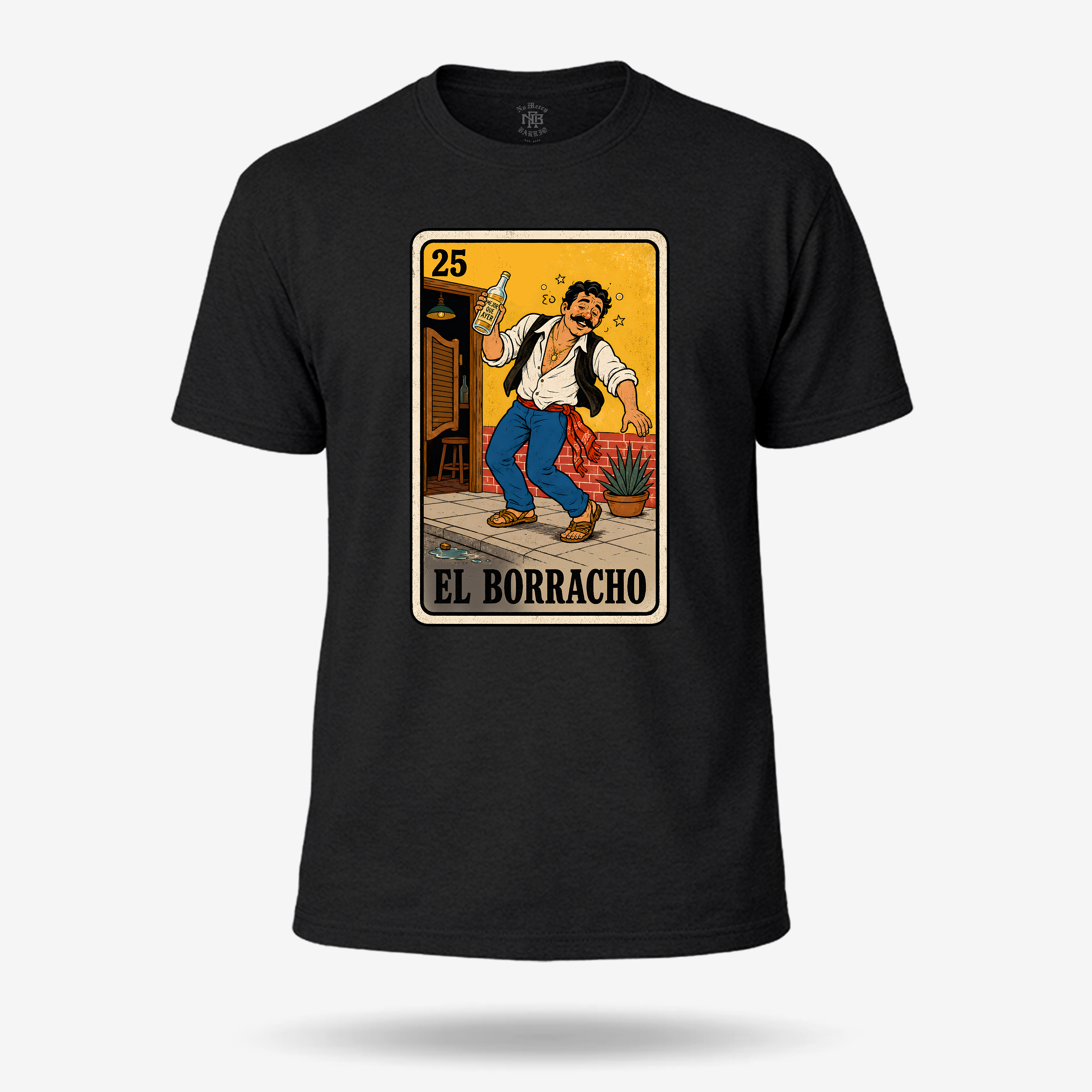 El Borracho Mexican Loteria T Shirt
