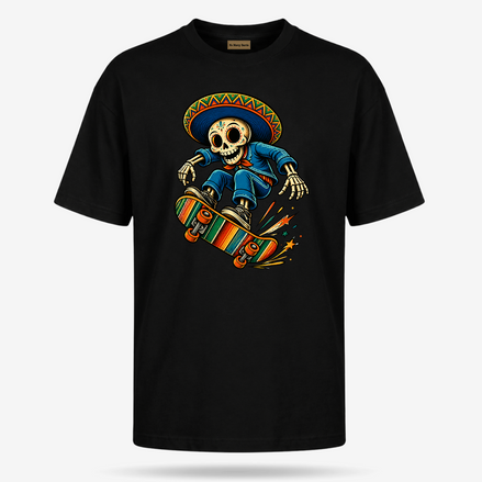 El Chido Calavera Skater T Shirt