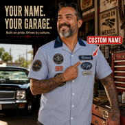 El Jefe Barrio Garage Guayabera Shirt ( Customized Name )