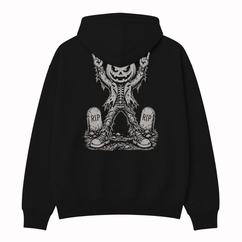 El Rocker Pumpkin King Old School Hoodie