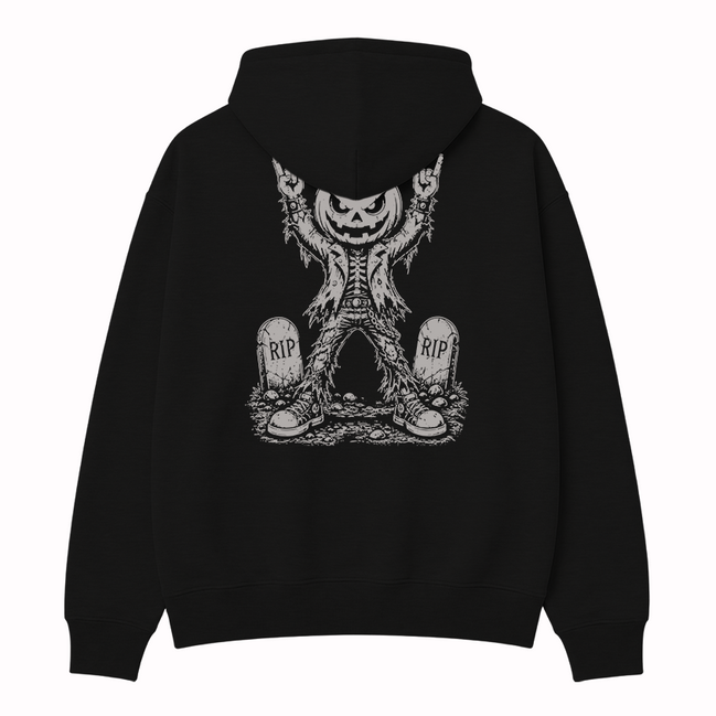 El Rocker Pumpkin King Old School Hoodie