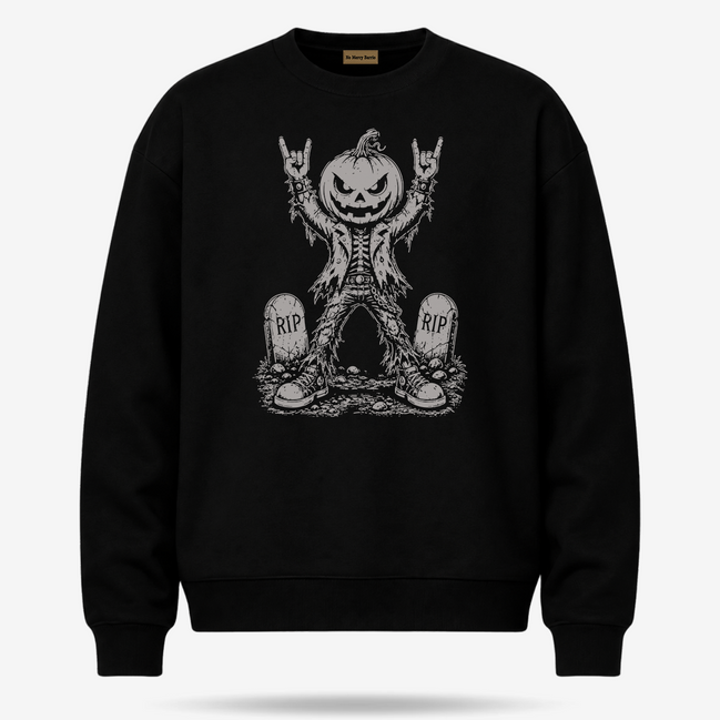 El Rocker Pumpkin King Old School Sweater