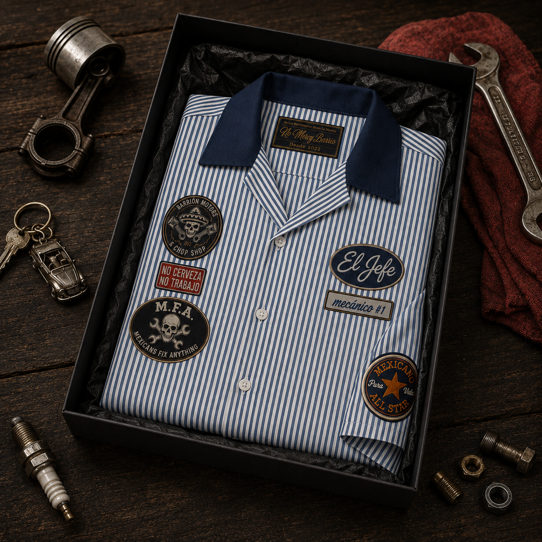 El Jefe Barrio Garage Guayabera Shirt