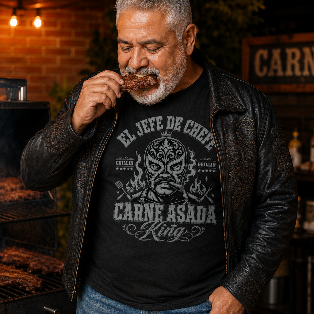 El Jefe Chefe Carne Asada King Grilling T Shirt