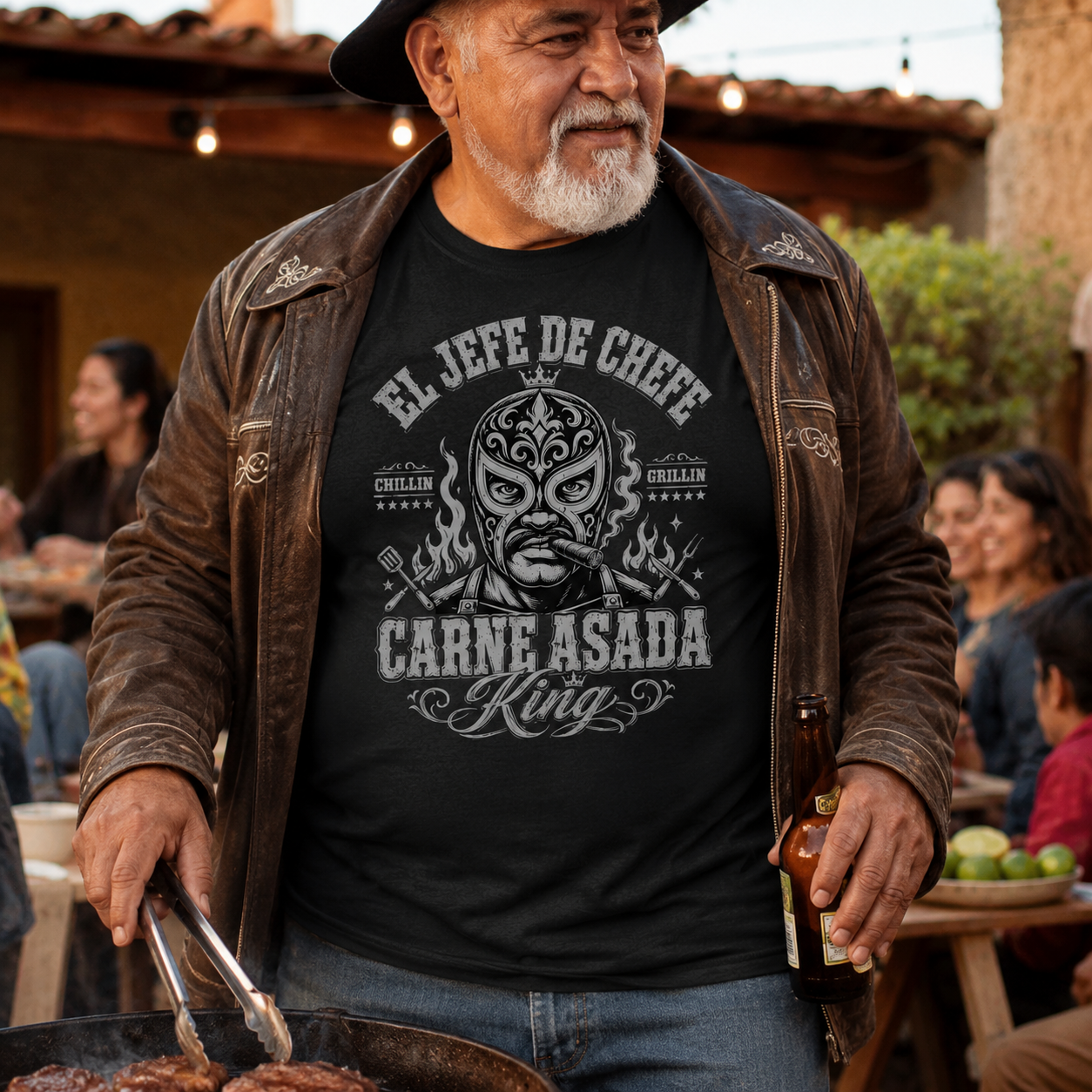 El Jefe Chefe Carne Asada King Grilling T Shirt