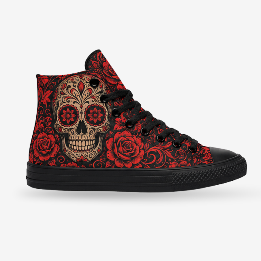 Calavera Red High Tops