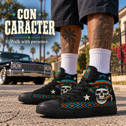 El Jefe – Sombrero Skull High Tops