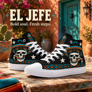 El Jefe – Sombrero Skull High Tops