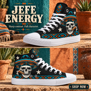El Jefe – Sombrero Skull High Tops