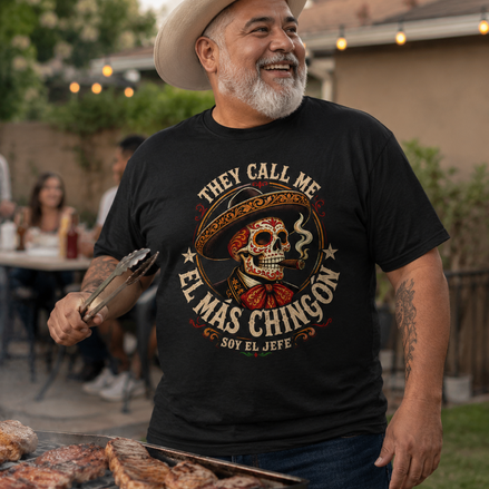 El Más Chingón El Jefe Old School T Shirt