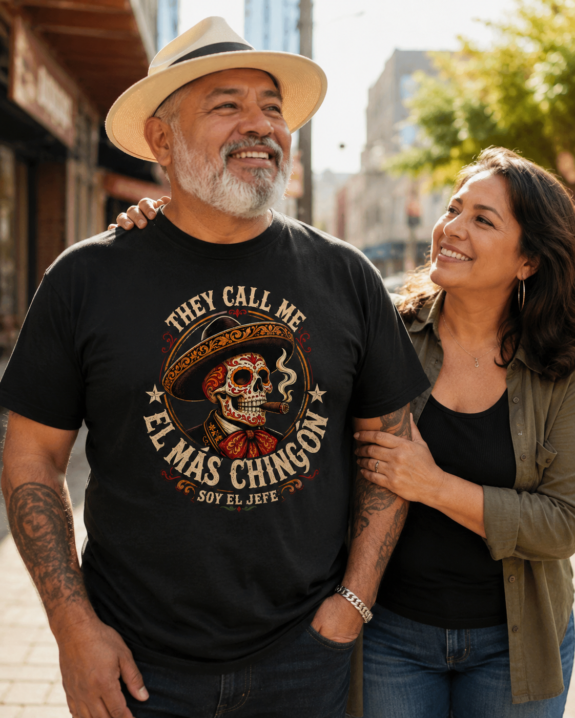 El Más Chingón El Jefe Old School T Shirt