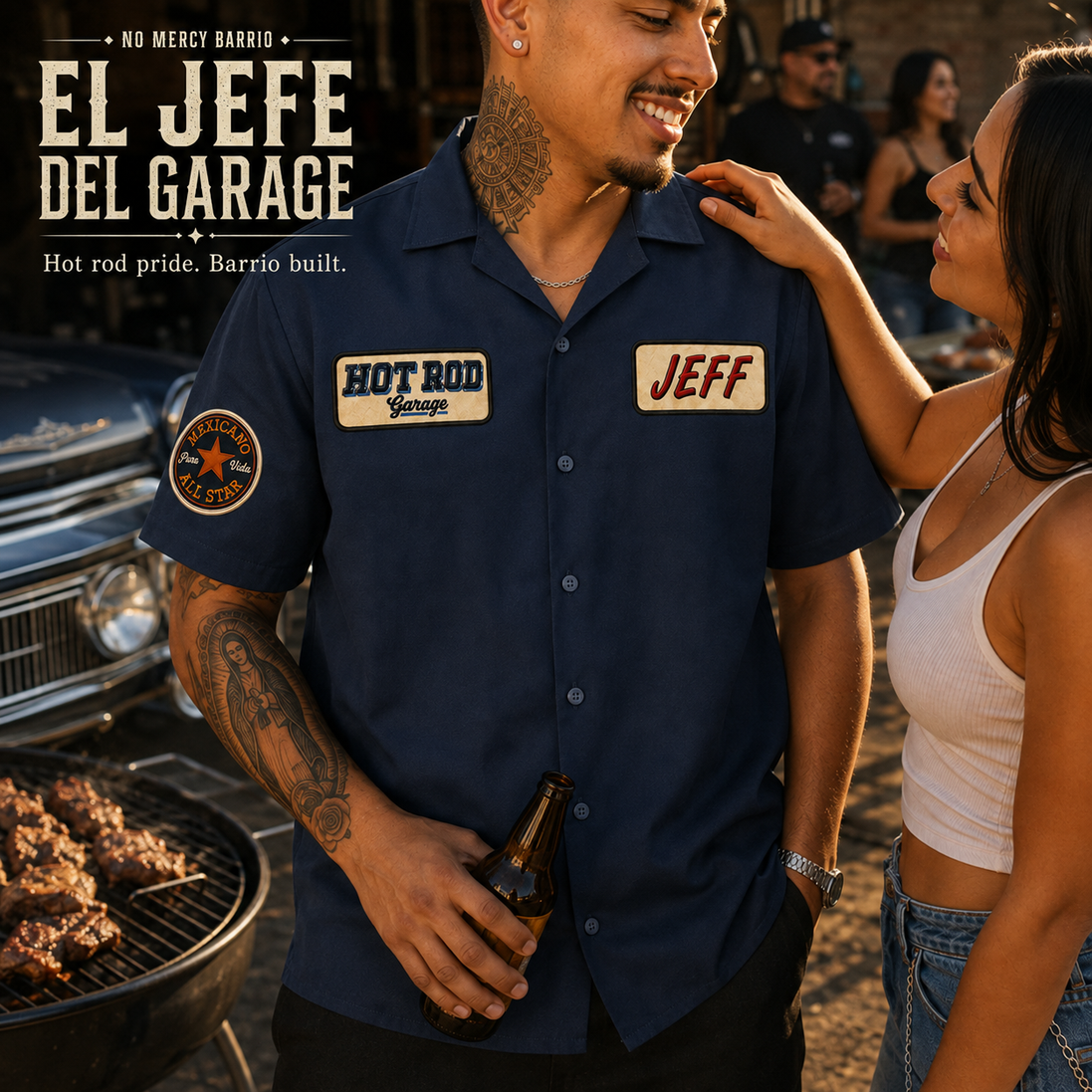 El VHot Rod Garage Guayabera Shirt