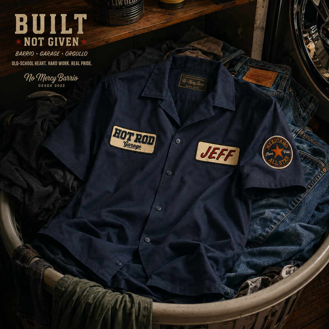 El VHot Rod Garage Guayabera Shirt