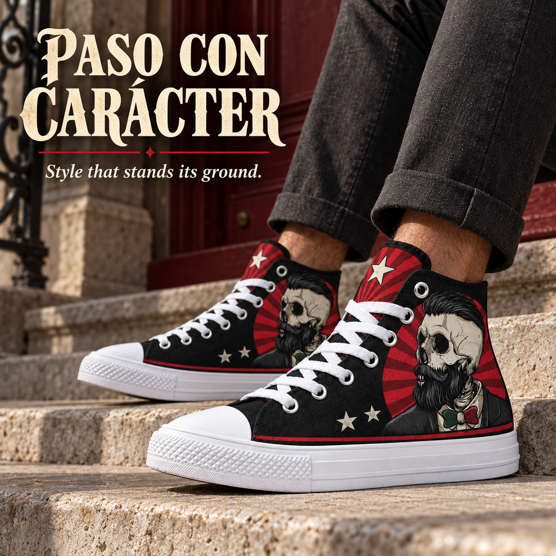 Firme y Chingón – Gentleman Skull High Tops