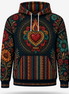 Flores Y Corazon Art De La Calle Hoodie – Noche Dorada