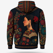 Flores Y Corazon Art De La Calle Hoodie – Noche Dorada