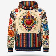 Flores Y Corazon Art De La Calle Hoodie – Sol de Marfil