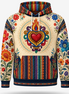 Flores Y Corazon Art De La Calle Hoodie – Sol de Marfil