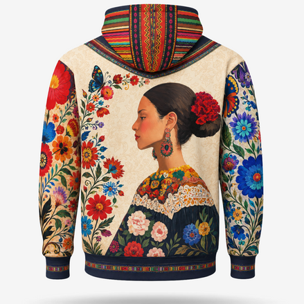 Flores Y Corazon Art De La Calle Hoodie – Sol de Marfil