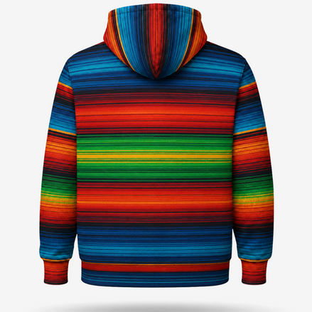 Horizonte Serape All Over Dye Sublimation Hoodie