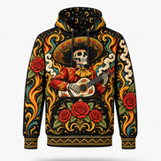 El Jefe – Mariachi Flames Hoodie