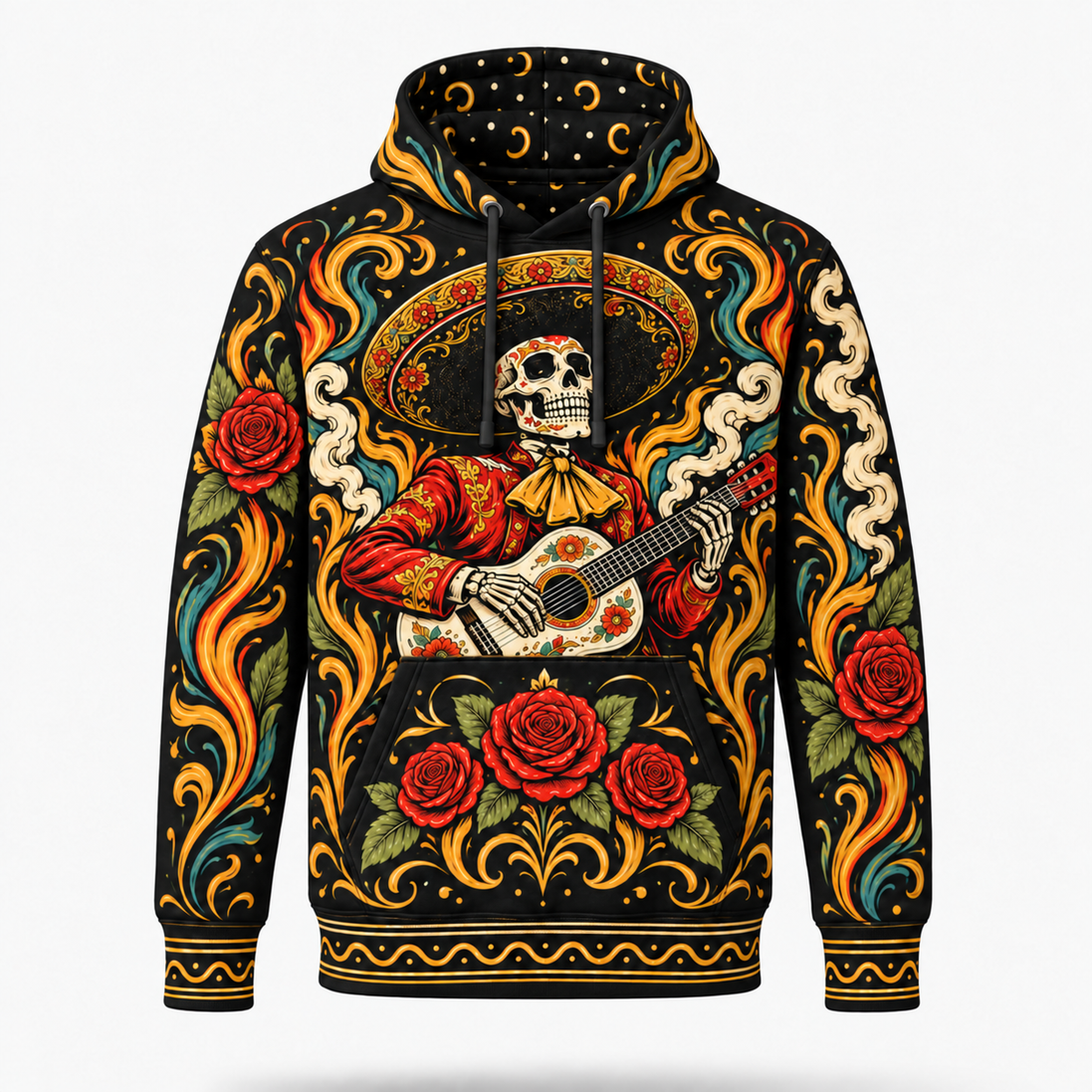 El Jefe – Mariachi Flames Hoodie