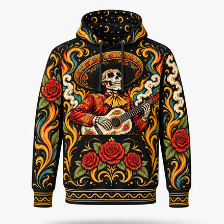 El Jefe – Mariachi Flames Hoodie