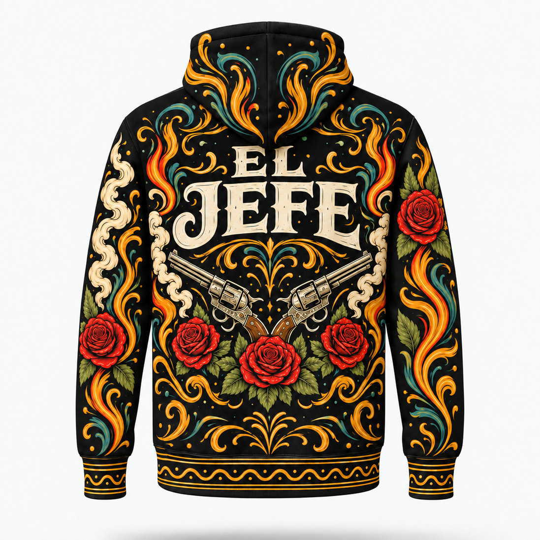 El Jefe – Mariachi Flames Hoodie