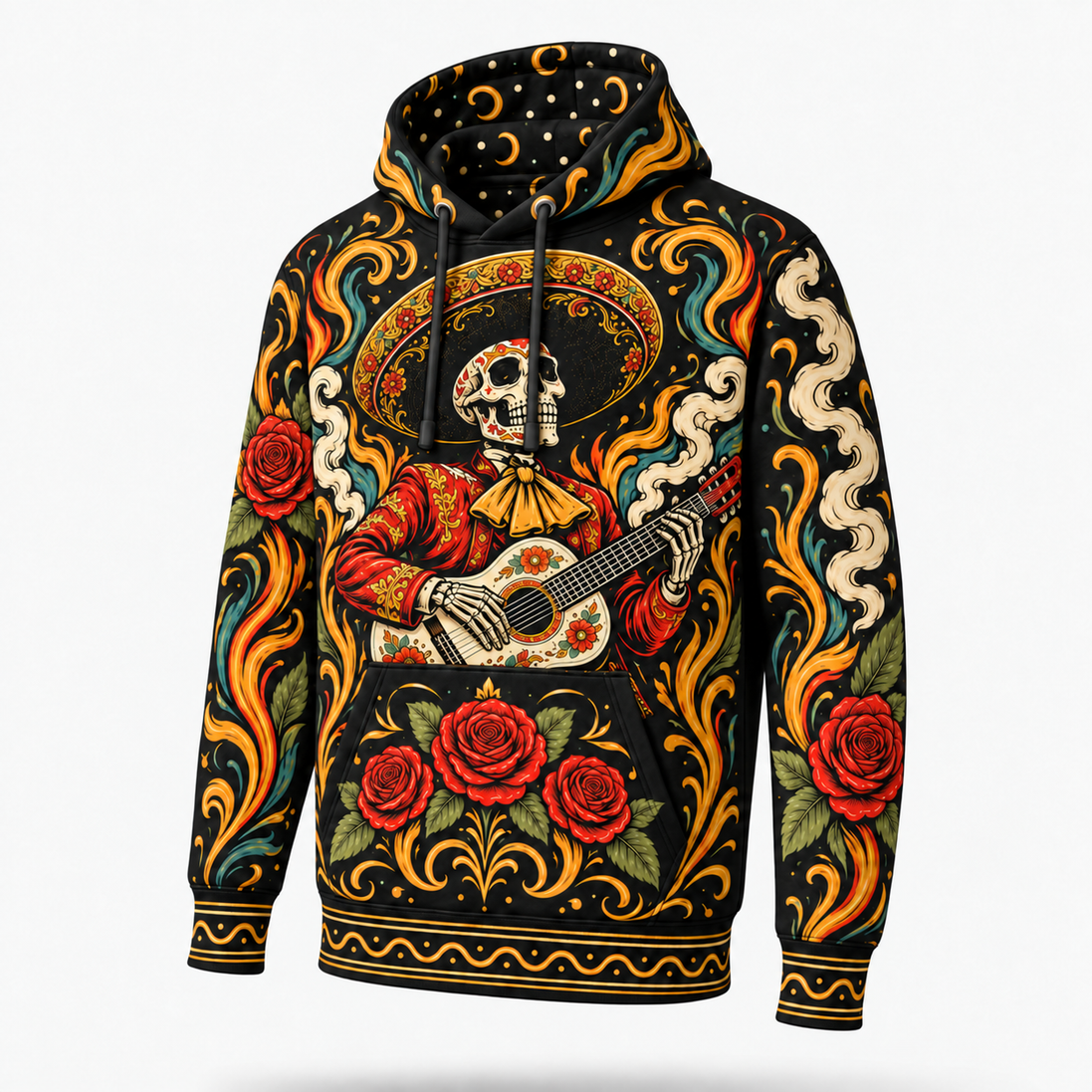 El Jefe – Mariachi Flames Hoodie