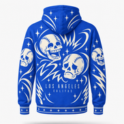 Hasta Muerte – Cobalt Skull Hoodie