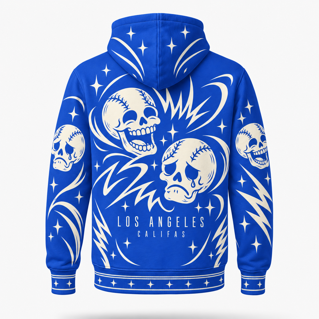 Hasta Muerte – Cobalt Skull Hoodie