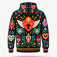 Corazones de Fuego y Esperanza Hoodie
