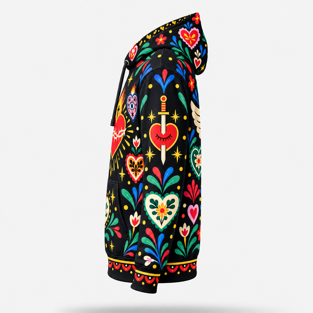 Corazones de Fuego y Esperanza Hoodie