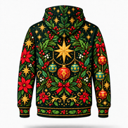 Jardín de Calaveras – Golden Christmas Hoodie