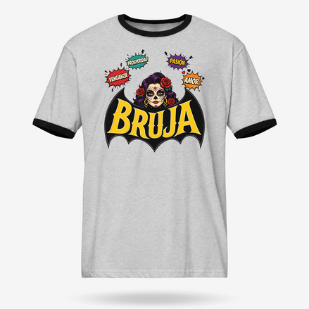 La Bruja Bat Action Ringer Tee