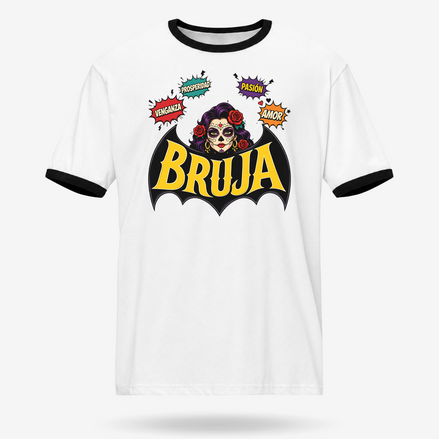 La Bruja Bat Action Ringer Tee