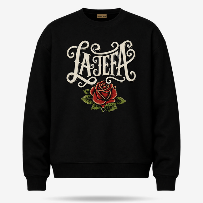 La Jefa Rose Script Sweater