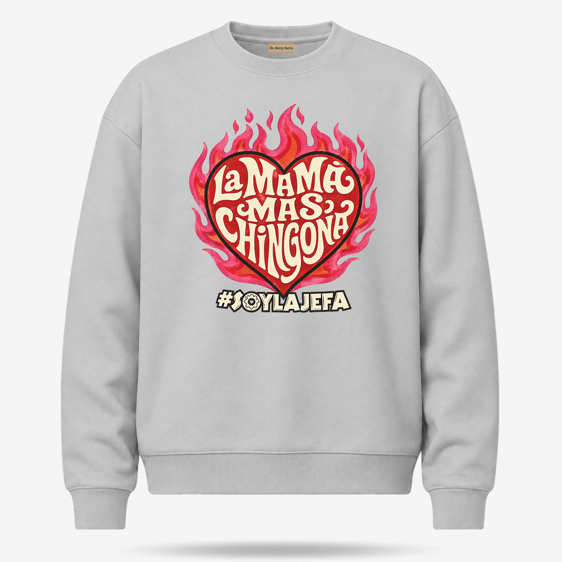 La Mamá Más Chingona Flame Heart Sweater